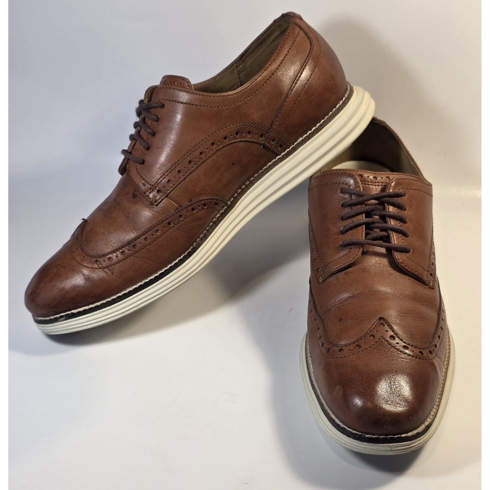 Cole Haan OriginalGrand Wingtip Oxford C26471 Mens 9M Brown Casual Leather Shoes - Picture 6 of 11